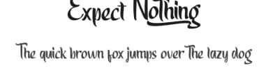 Expect Nothing by VinType — Script Handwritten Font — thumbnail 1