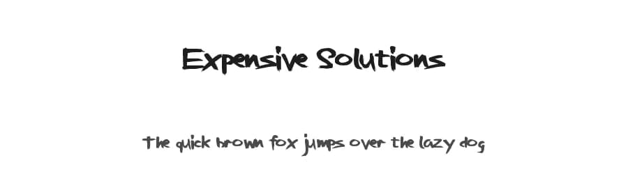 Expensive Solutions by Xerographer Fonts — Script Handwritten Font