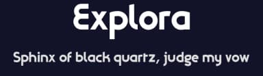 Explora by Benoît Sjöholm — Sans Serif Font — thumbnail 2