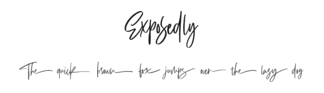 Exposedly by Masanis Studio — Script Handwritten Font