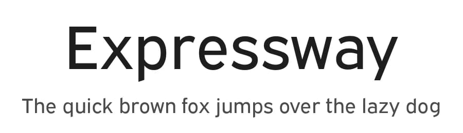 Expressway by Typodermic Fonts — Sans Serif Font