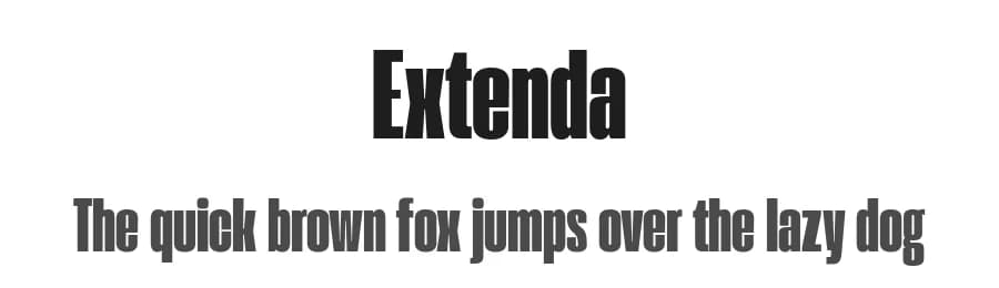 Extenda by Zetafonts — Sans Serif Font