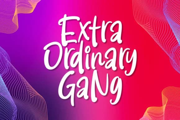 Extra Ordinary Gang Font by Keithzo (7NTypes) — Script Handwritten Font