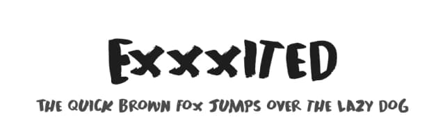 Exxxited by Hanoded — Script Handwritten Font