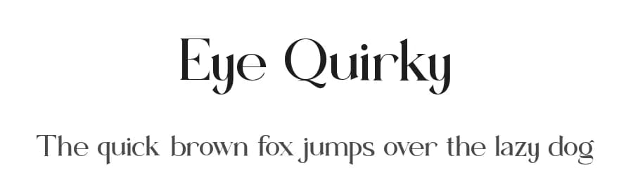 Eye Quirky by Sohel Studio — Serif Font