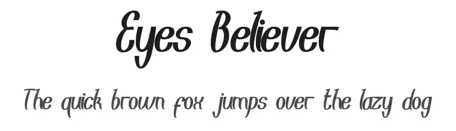 Eyes Believer by weknow — Script Handwritten Font