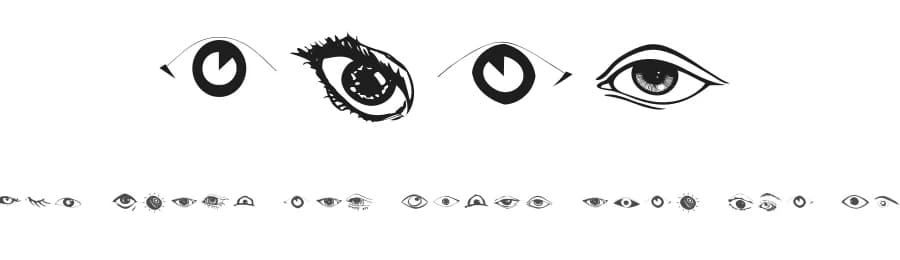 Eyes by Manfred Klein — Dingbats Font