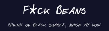 F*ck Beans by Tension Type — Script Handwritten Font — thumbnail 2
