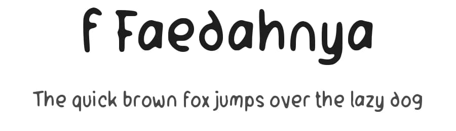 f Faedahnya by wepfont.com — Script Handwritten Font