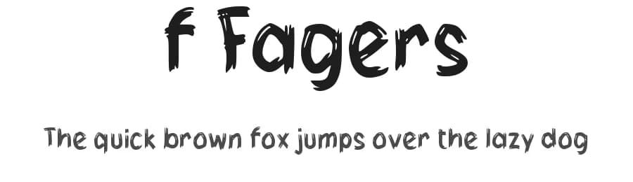 f Fagers by wepfont.com — Script Handwritten Font