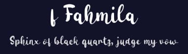 f Fahmila by wepfont.com — Script Handwritten Font — thumbnail 2