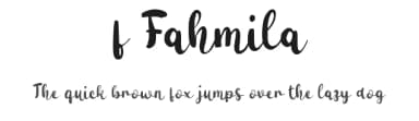 f Fahmila by wepfont.com — Script Handwritten Font — thumbnail 1