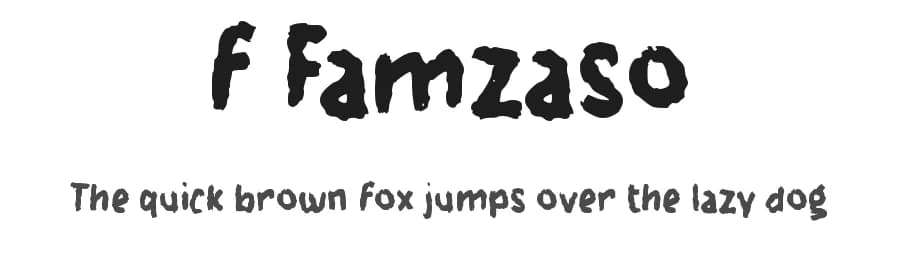 f Famzaso by wepfont.com — Script Handwritten Font