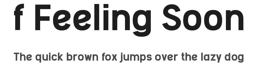 f Feeling Soon by wepfont.com — Sans Serif Font