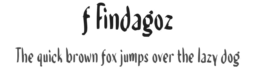 f Findagoz by wepfont.com — Script Handwritten Font