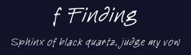 f Finding by wepfont.com — Script Handwritten Font — thumbnail 2