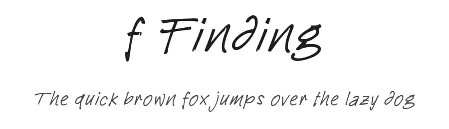 f Finding by wepfont.com — Script Handwritten Font