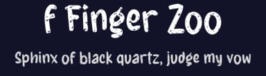 f Finger Zoo by wepfont.com — Script Handwritten Font — thumbnail 2