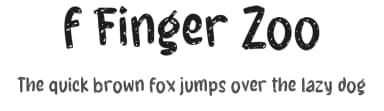 f Finger Zoo by wepfont.com — Script Handwritten Font — thumbnail 1