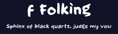 f Folking by wepfont.com — Script Handwritten Font — thumbnail 2