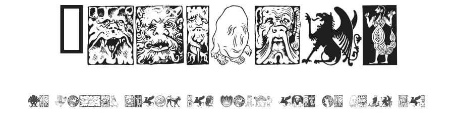 Fabeldyr by Listemageren — Dingbats Font