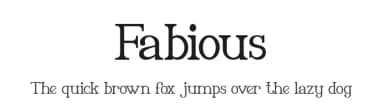 Fabious by Kong Font — Serif Font — thumbnail 1