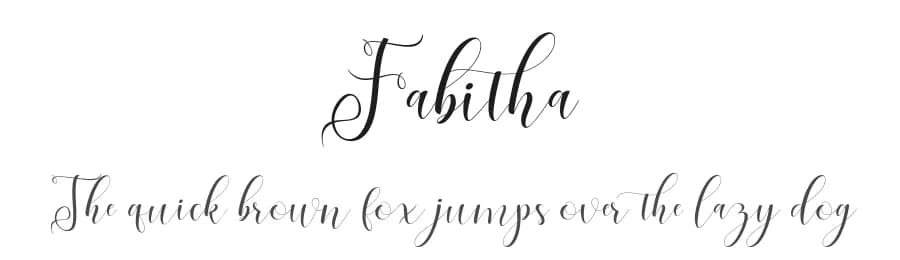 Fabitha by mightype — Script Handwritten Font