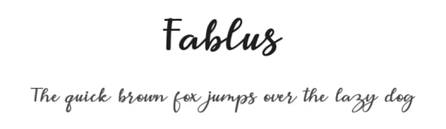 Fablus by belovestudio — Script Handwritten Font