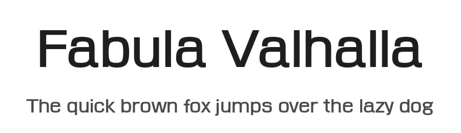 Fabula Valhalla by Adam Alexander Croke — Sans Serif Font