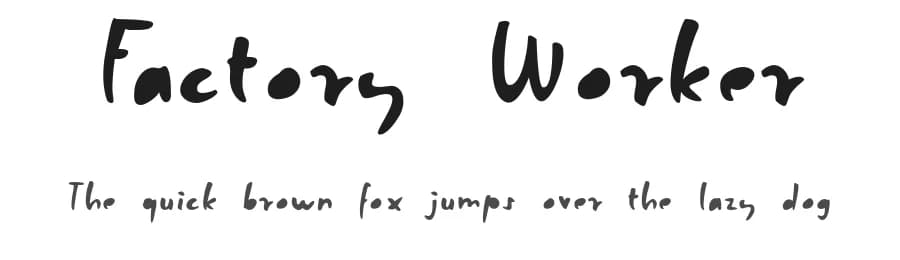 Factory Worker by Roland Huse Design — Script Handwritten Font