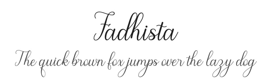 Fadhista by Aqeel_Art — Script Handwritten Font