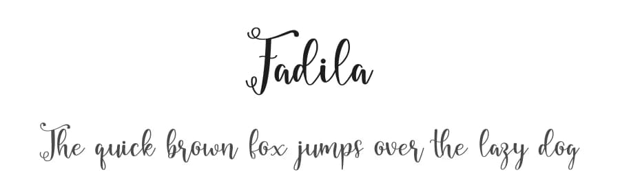Fadila by niyos — Script Handwritten Font