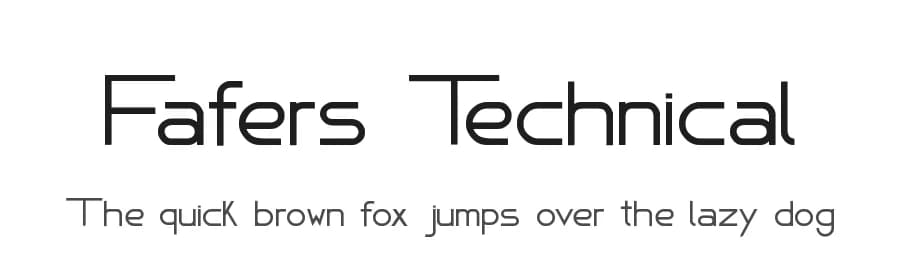 Fafers Technical by Fábio Fafers — Sans Serif Font