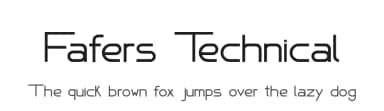 Fafers Technical by Fábio Fafers — Sans Serif Font — thumbnail 1