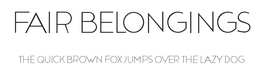 Fair Belongings by Vladimir Nikolic — Sans Serif Font
