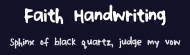 Faith Handwriting by Yicong Faith — Script Handwritten Font — thumbnail 2