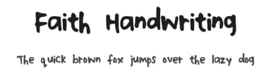 Faith Handwriting by Yicong Faith — Script Handwritten Font — thumbnail 1