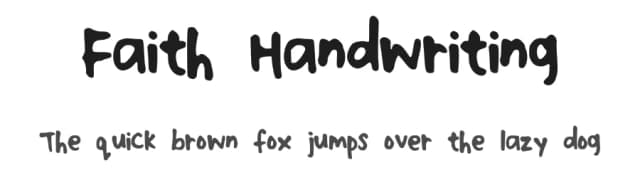 Faith Handwriting by Yicong Faith — Script Handwritten Font