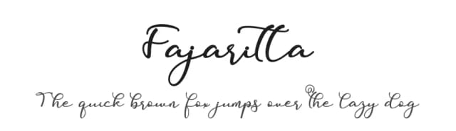 Fajaritta by Tiny Hand Letter — Script Handwritten Font