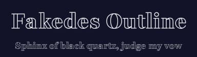 Fakedes Outline by Cyril Mikhailov — Sans Serif Font — thumbnail 2