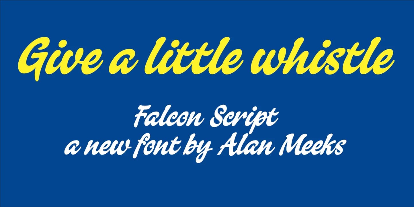Falcon Script Font by Alan Meeks — Script Handwritten Font