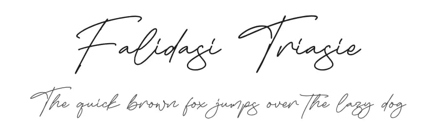 Falidasi Triasie by Integritype Studio — Script Handwritten Font