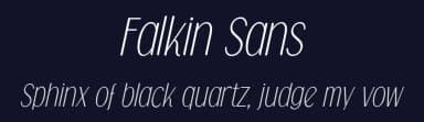 Falkin Sans by Måns Grebäck — Sans Serif Font — thumbnail 2