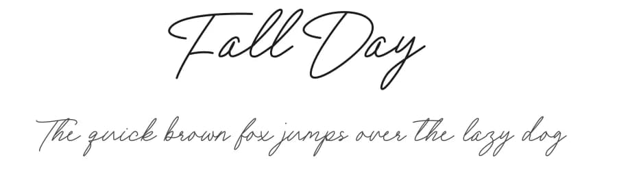 Fall Day by New Sanctorum — Script Handwritten Font