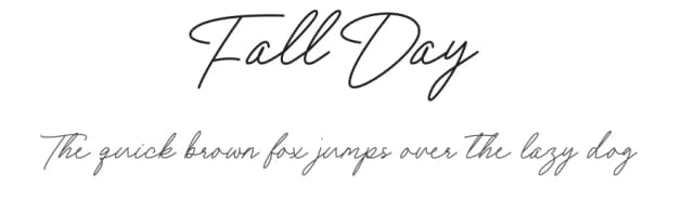 Fall Day by New Sanctorum — Script Handwritten Font