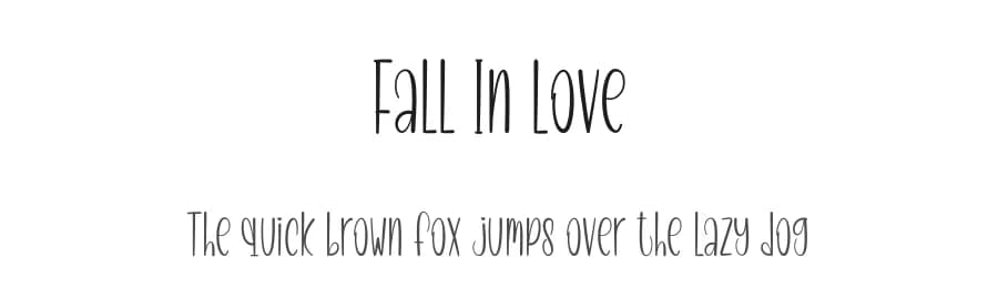 Fall In Love by Id: #774701 — Script Handwritten Font