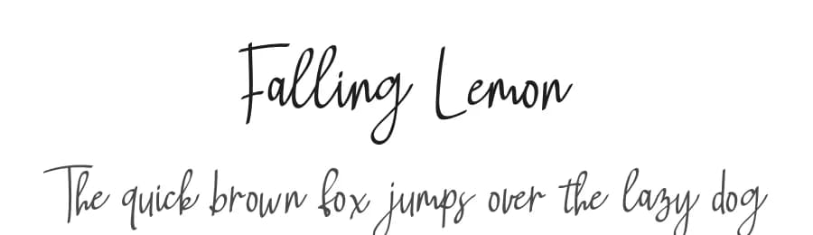 Falling Lemon by Madatype Studio — Script Handwritten Font