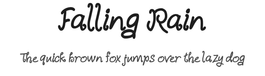 Falling Rain by Rusd — Script Handwritten Font — preview 1