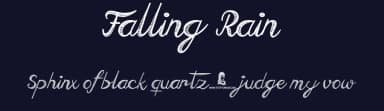 Falling Rain by JSH creates — Script Handwritten Font — thumbnail 2