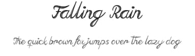Falling Rain by JSH creates — Script Handwritten Font — thumbnail 1
